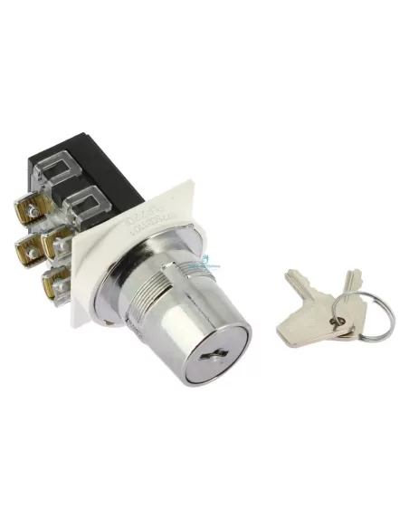 Ge Power 077scd1101 Schlüsselwähler, 2 feste Positionen, NC+NA, abnehmbarer Schlüssel